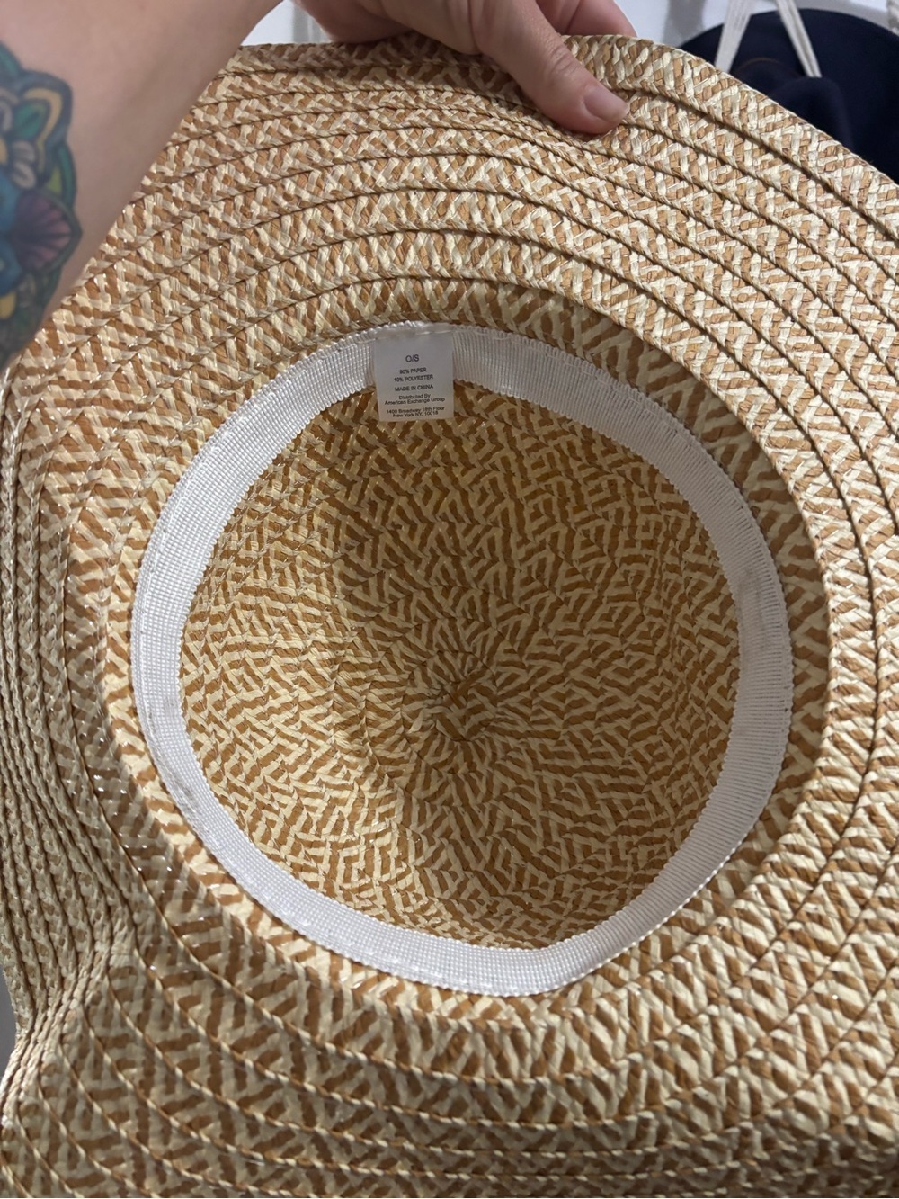 Wide Brim Straw Sun Hat - Natural - Picture 3 of 3